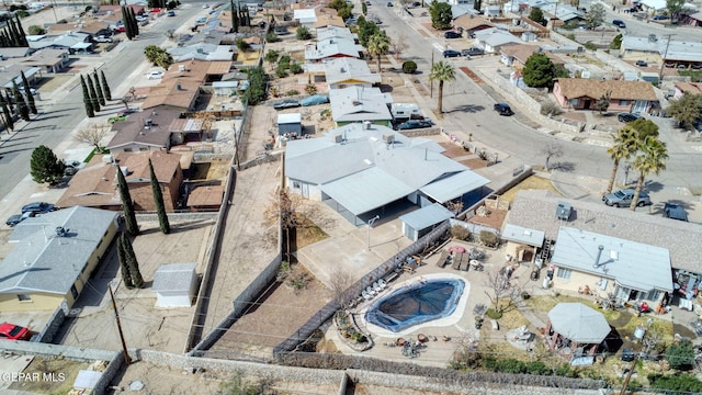 aerial view with a residential view