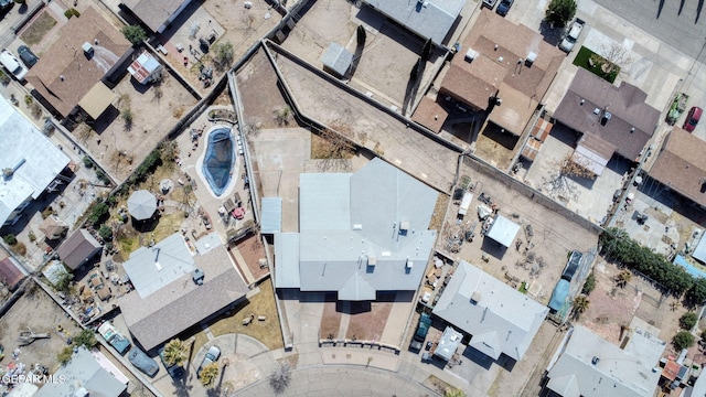 bird's eye view with a residential view