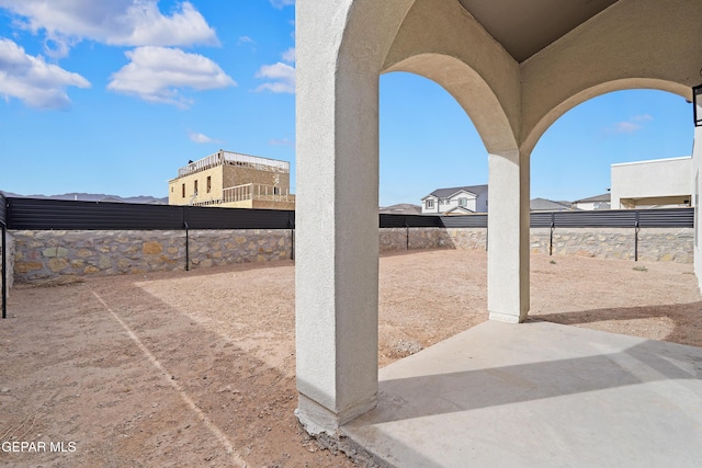 view of patio with fence