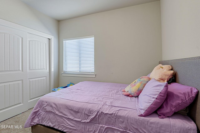 bedroom featuring a closet