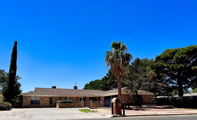 view of ranch-style home