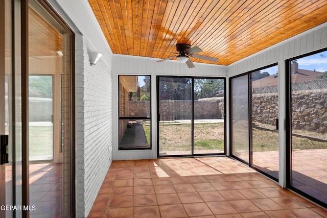 11204 Bob Mitchell Dr, El Paso, TX 79936 - unfurnished sunroom with a ceiling fan