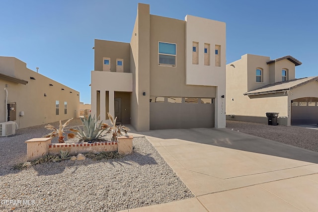 adobe home with a garage