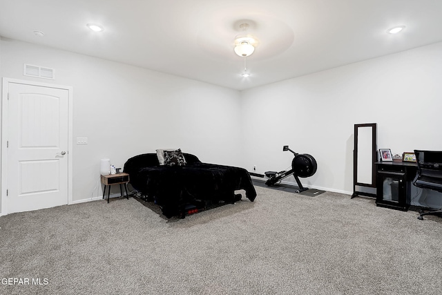 bedroom with carpet floors