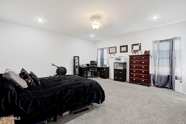 carpeted bedroom with multiple windows