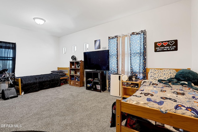 bedroom featuring carpet