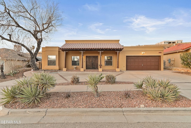 view of front of home featuring a garage