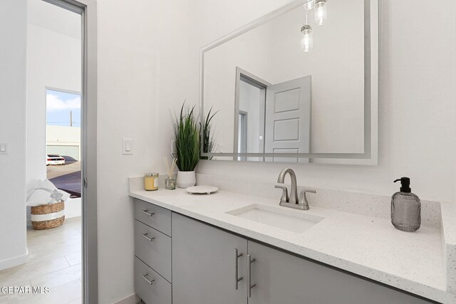 bathroom featuring vanity