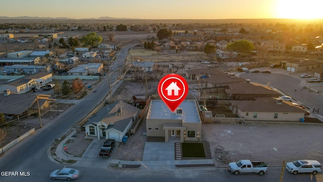 bird's eye view featuring a residential view