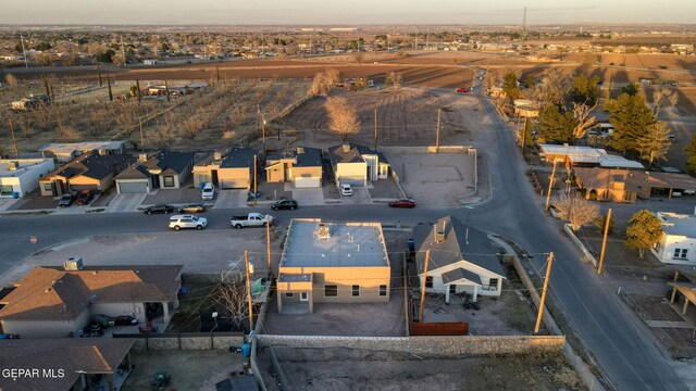 aerial view with a residential view