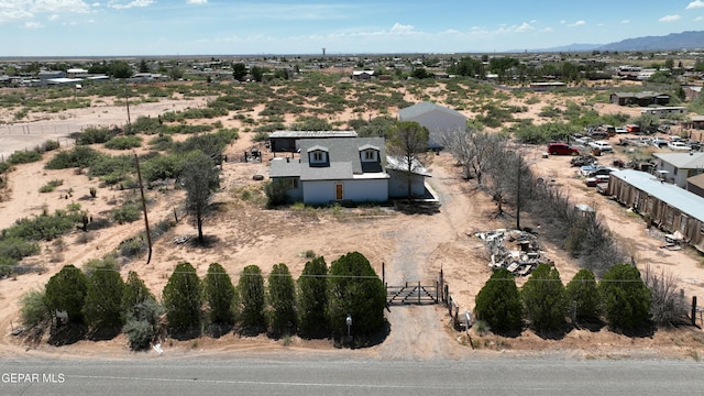 bird's eye view with a mountain view and a rural view