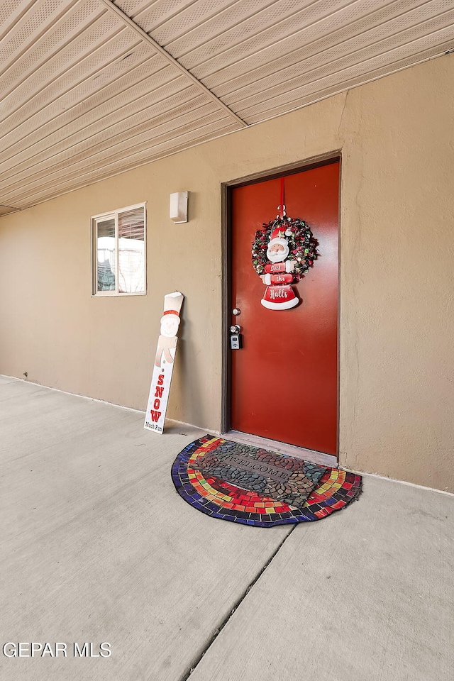 view of doorway to property