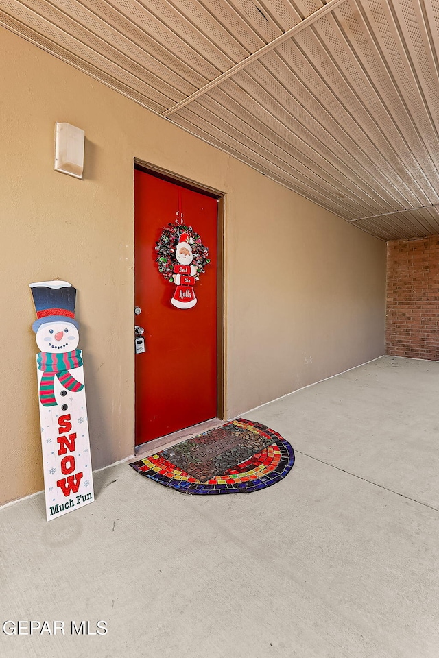 view of doorway to property