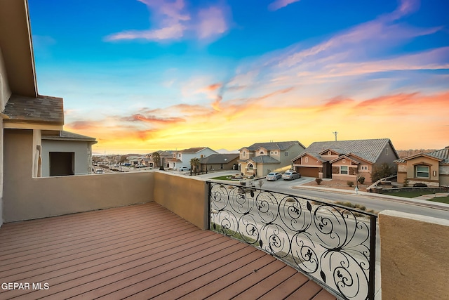 view of deck at dusk