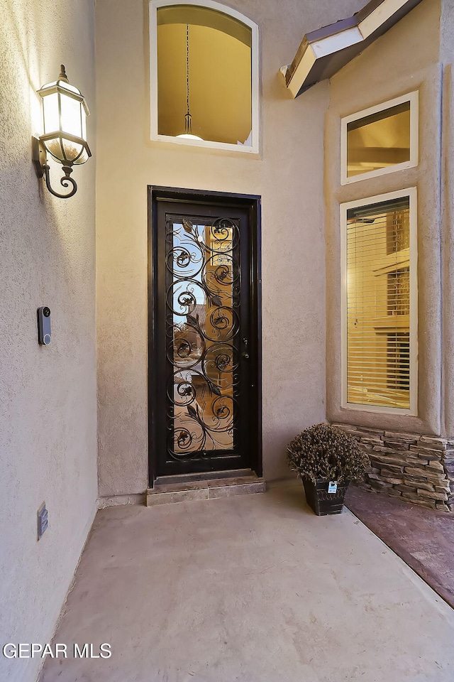 view of doorway to property