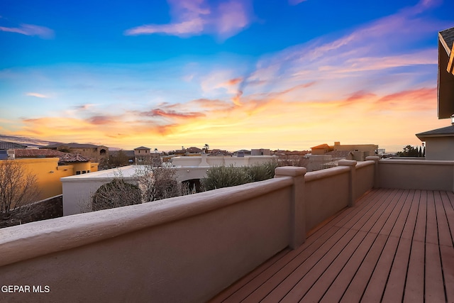 view of deck at dusk