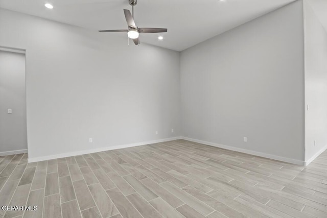 empty room featuring ceiling fan