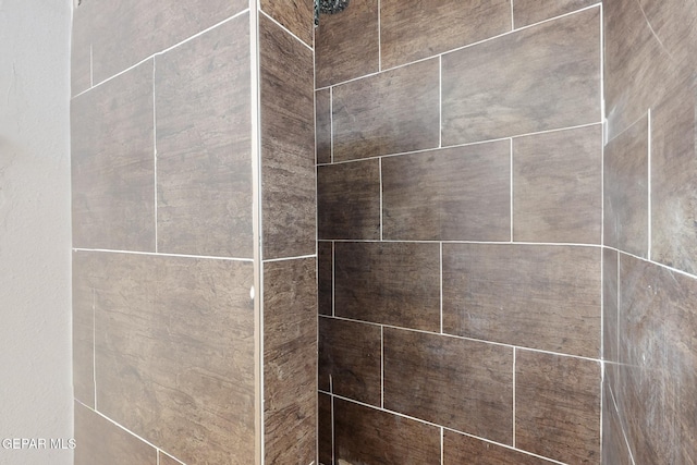 room details with a tile shower