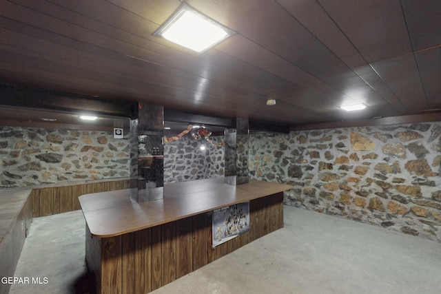 bar featuring wood ceiling