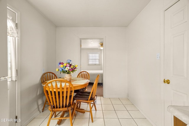 dining room featuring light tile patterned floors