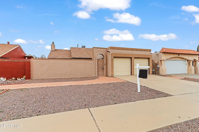 view of front facade with a garage