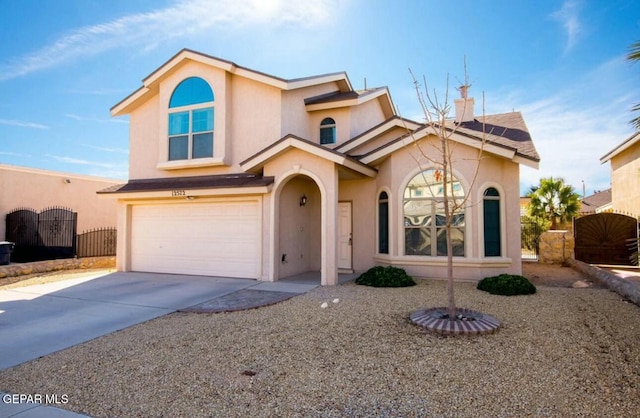 view of front of house featuring a garage