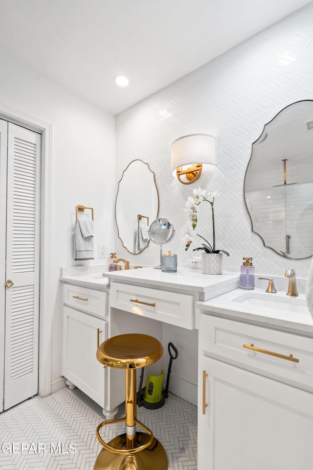 bathroom featuring vanity