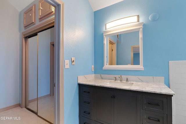 bathroom featuring vanity