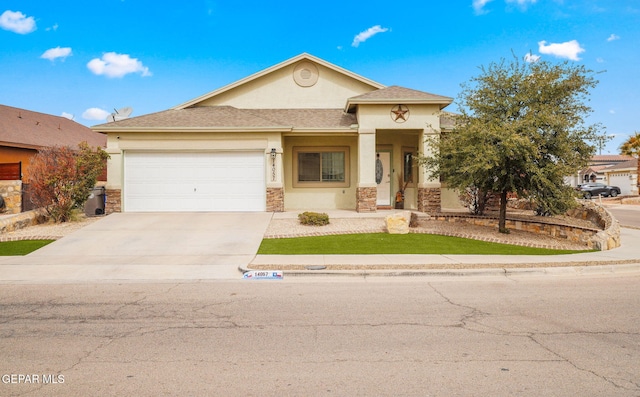 view of front of home featuring a garage