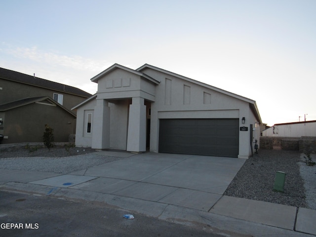 view of front of house featuring a garage