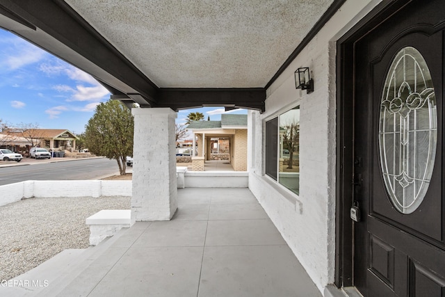 view of patio with a porch