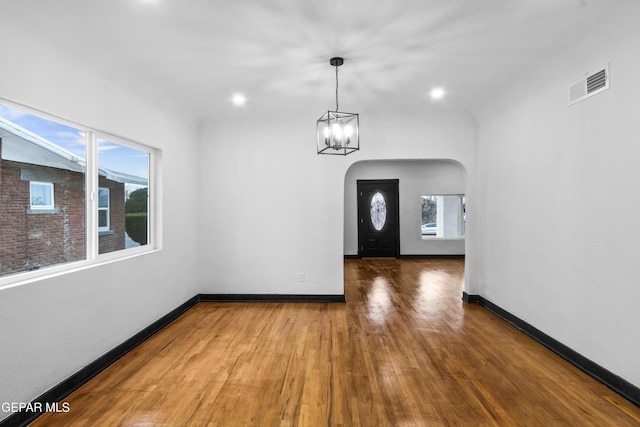 foyer featuring dark wood-type flooring