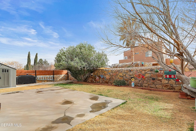 view of yard featuring a patio area