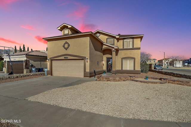 view of front of home featuring a garage