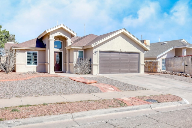 ranch-style home with a garage