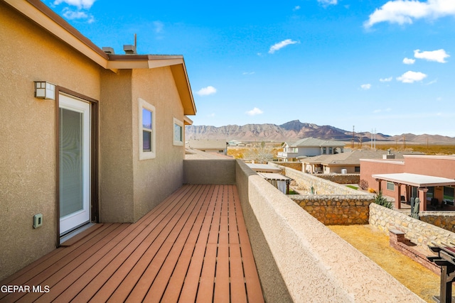 balcony with a mountain view