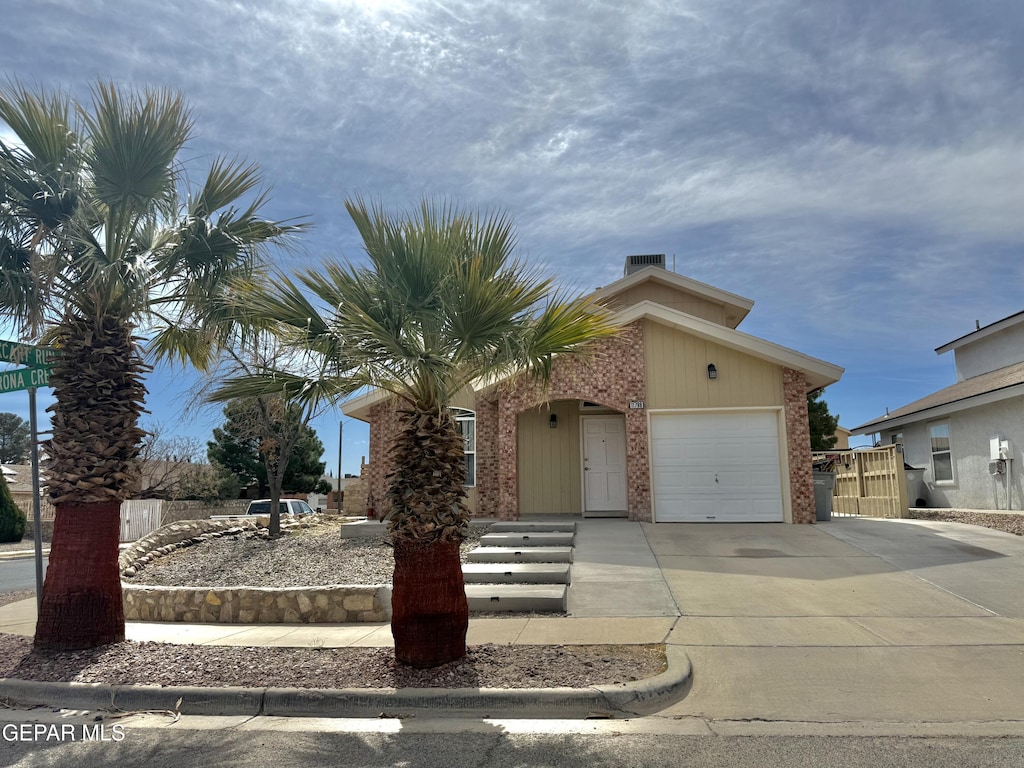 view of front of home featuring a garage