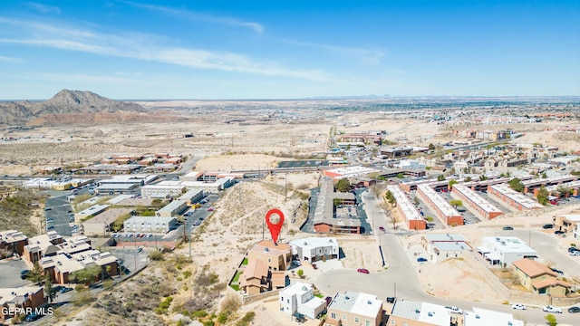 bird's eye view featuring a mountain view