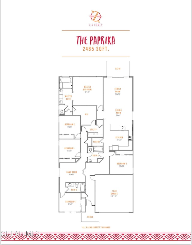 3861 Bubble Pl, El Paso, TX 79938 - view of home floor plan