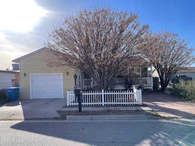 view of front facade with a garage