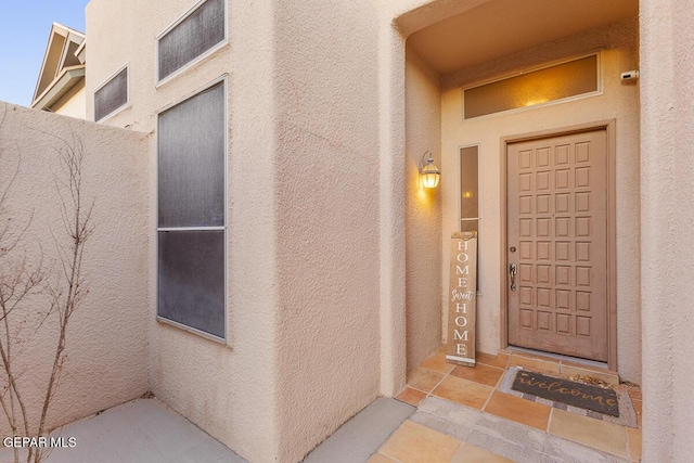 view of doorway to property