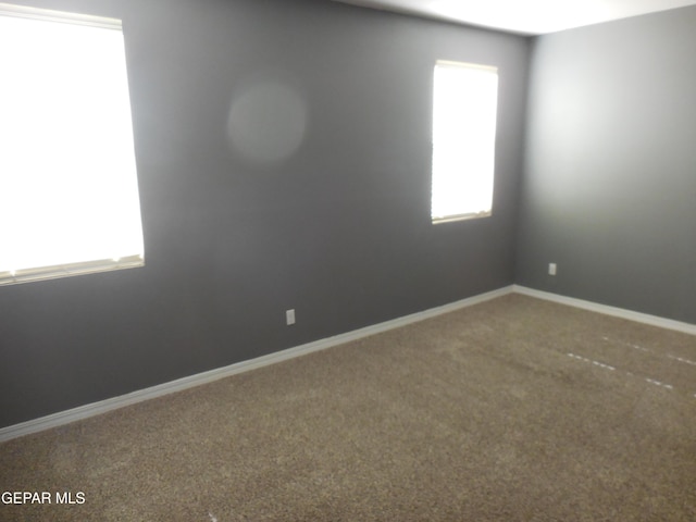 view of carpeted empty room