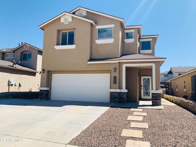 view of front of home featuring a garage