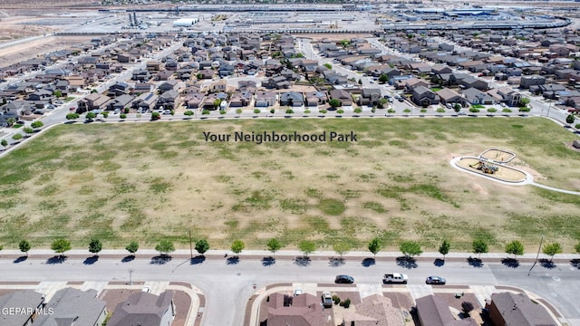 aerial view featuring a residential view