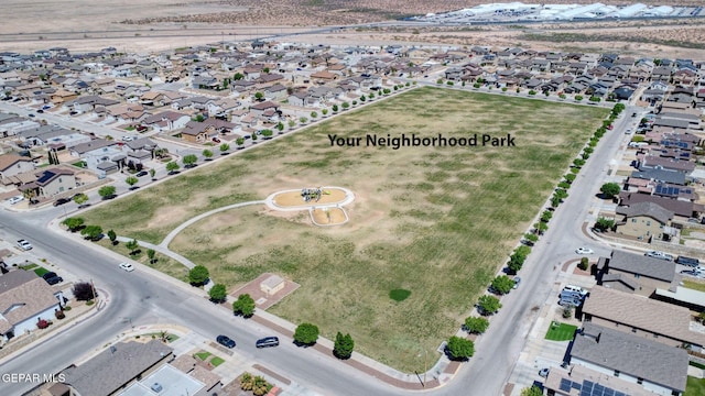 drone / aerial view featuring a residential view