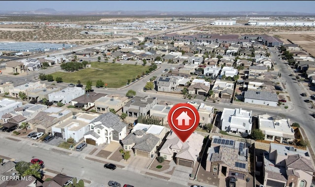 aerial view featuring a residential view