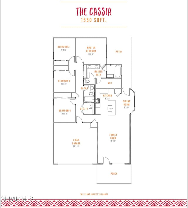 3864 Surmise St, El Paso, TX 79938 - view of property floor plan
