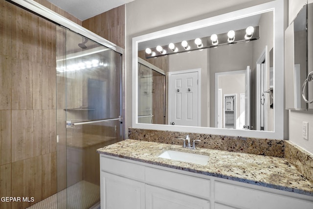 425 Golden Springs Dr, El Paso, TX 79912 - full bathroom with a stall shower and vanity