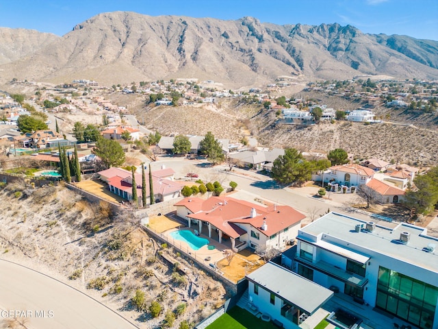 425 Golden Springs Dr, El Paso, TX 79912 - aerial view featuring a residential view and a mountain view