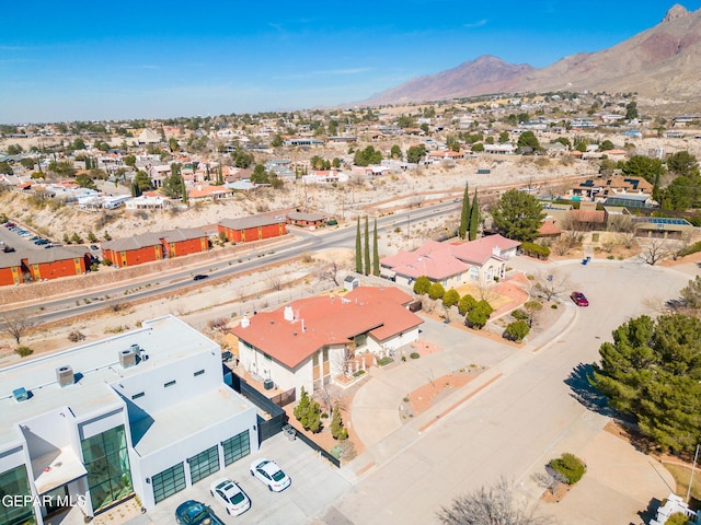 425 Golden Springs Dr, El Paso, TX 79912 - bird's eye view featuring a residential view and a mountain view